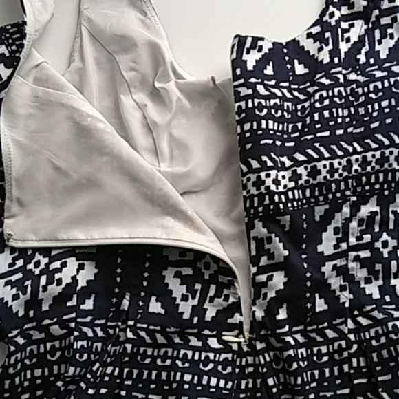 Nine West Navy and White A-Line Fit and Flare - Picture 5 of 8